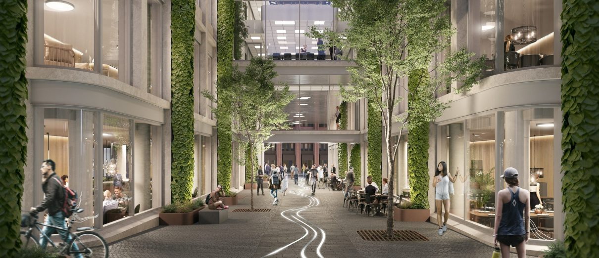 Tullinlyset vil lede deg gjennom passasjonen i Universitetsgata 7-9 – Illustrasjon: 3D Estate for Entra
